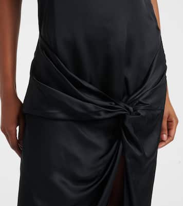 Abito sottoveste in raso arricciato | The Attico