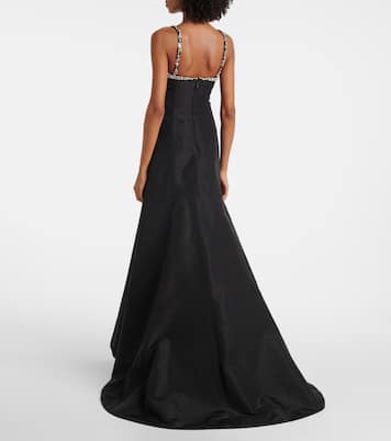 Tumpet embellished silk gown | Monique Lhuillier