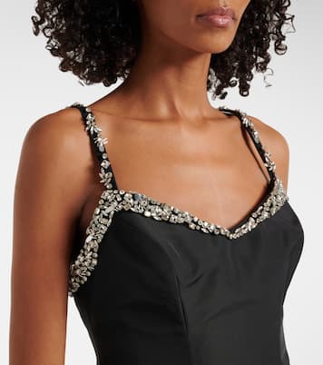 Tumpet embellished silk gown | Monique Lhuillier