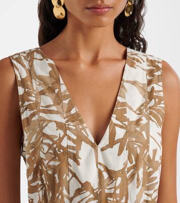 Bedrucktes Maxikleid aus Baumwolle | Brunello Cucinelli