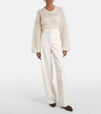 Jeans anchos de tiro alto | Toteme