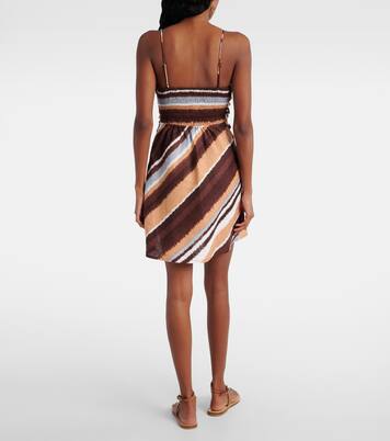 Maryse striped linen minidress | Faithfull