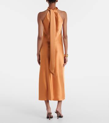 Robe midi Sienna en satin | Galvan