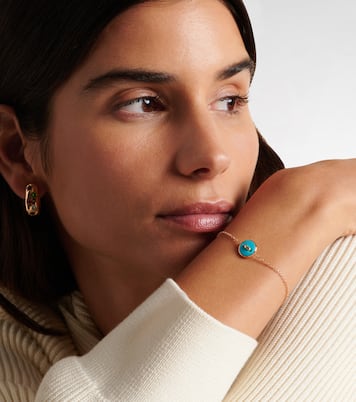 Pom Pom Dot 18kt rose gold pendant bracelet with turquoise and diamonds | Pomellato