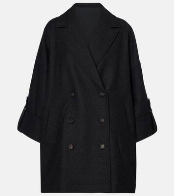 Oversize-Mantel aus Wolle | Brunello Cucinelli
