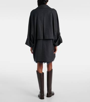 Oversize-Mantel aus Wolle | Brunello Cucinelli