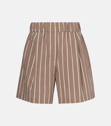 Striped cotton-blend Bermuda shorts | Brunello Cucinelli