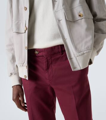 Cotton gabardine slim pants | Brunello Cucinelli