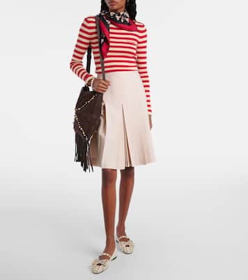 Nellcôte embellished suede shoulder bag | Valentino Garavani