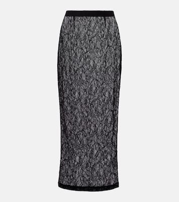 Sheer lace midi skirt | Wardrobe.NYC