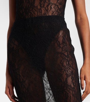 Sheer lace midi skirt | Wardrobe.NYC