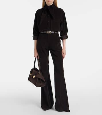 T-shirt en velours côtelé de coton | Ferragamo