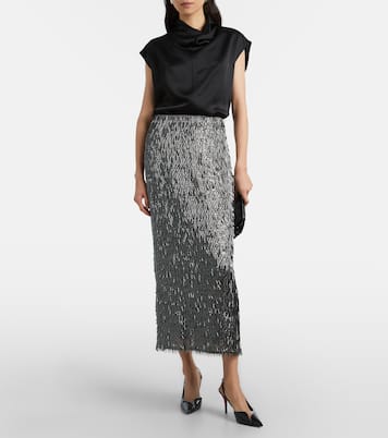 Sequined high-rise pencil skirt | Erdem