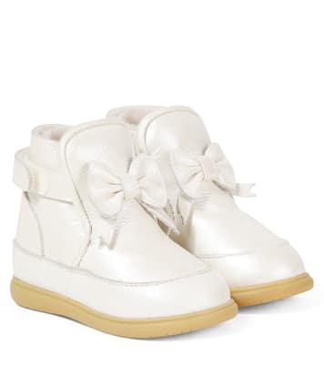 Baby Cemilla bow-detail leather boots | Donsje