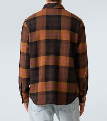 Plaid cashmere shirt with sunstone | God's True Cashmere