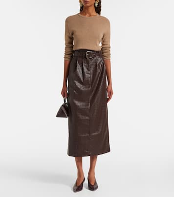 Falda midi Anatta tejida con cinturón | Rotate