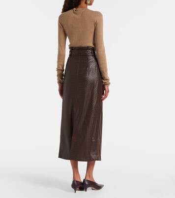 Falda midi Anatta tejida con cinturón | Rotate