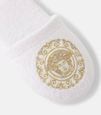 Cotton and linen terry slippers | Versace Home