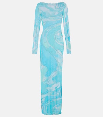 Orchidee sheer maxi dress | Pucci