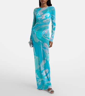 Orchidee sheer maxi dress | Pucci