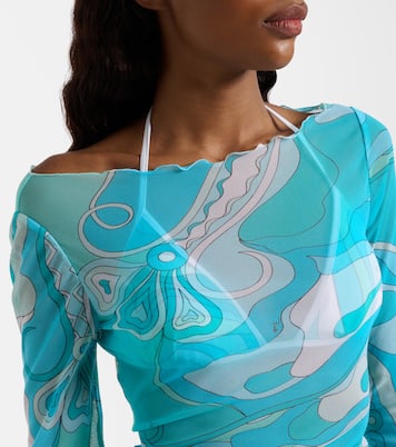 Orchidee sheer maxi dress | Pucci