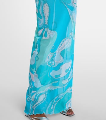 Orchidee sheer maxi dress | Pucci