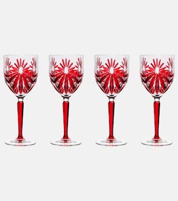 Set of 4 floral crystal wine glasses | Les-Ottomans
