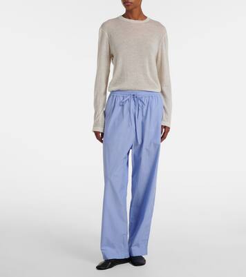 Orien striped cotton wide-leg pants | The Row