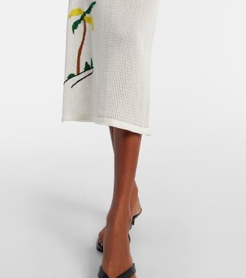 Besticktes Midikleid Luma aus Baumwolle | Staud