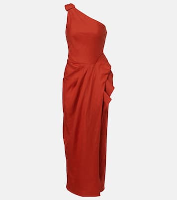 One-Shoulder-Robe aus Leinen | Johanna Ortiz