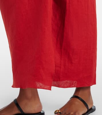 One-Shoulder-Robe aus Leinen | Johanna Ortiz