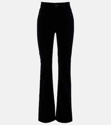 Pantalon slim Joan à taille haute en velours de coton | Nili Lotan