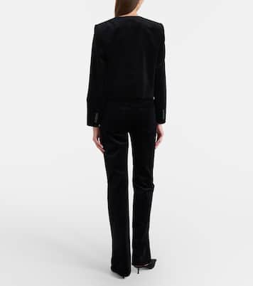 Pantalon slim Joan à taille haute en velours de coton | Nili Lotan