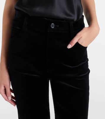 Pantalon slim Joan à taille haute en velours de coton | Nili Lotan