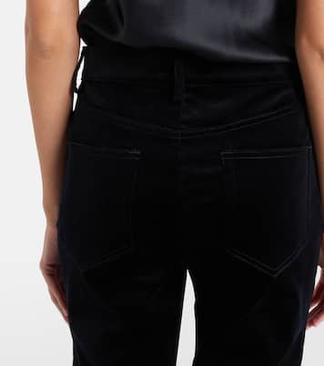 Pantalon slim Joan à taille haute en velours de coton | Nili Lotan