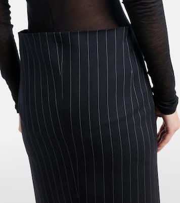 Falda tubo de lana con raya diplomática | Mugler