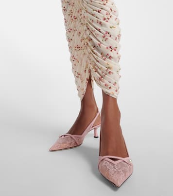 Pumps slingback Amita 45 in pizzo | Jimmy Choo