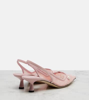 Pumps slingback Amita 45 in pizzo | Jimmy Choo