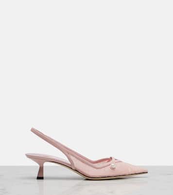 Pumps slingback Amita 45 in pizzo | Jimmy Choo