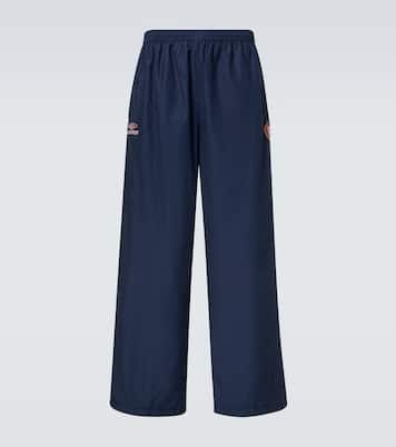 Logo oversized cotton-blend jersey track pants | Balenciaga