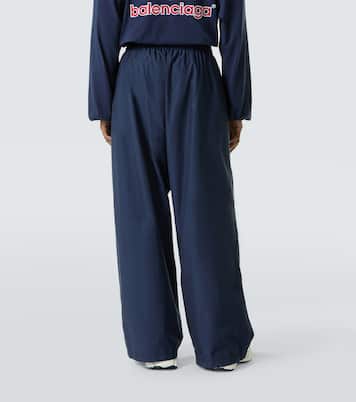 Logo oversized cotton-blend jersey track pants | Balenciaga
