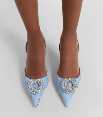 Galaxy embellished satin slingback pumps | Mach & Mach