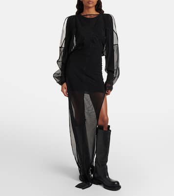 Collage tulle and chiffon gown | Rick Owens