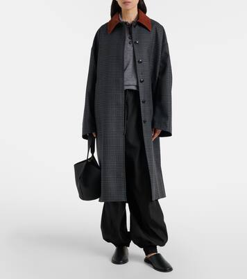 Prince of Wales check virgin wool coat | Róhe