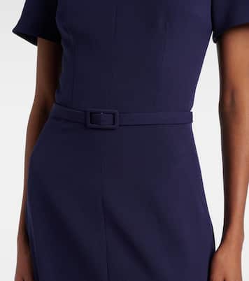 Abito midi Luisa in crêpe con cintura | Safiyaa