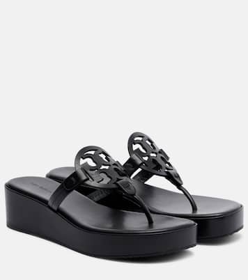 Tongs Miller en cuir à plateforme | Tory Burch