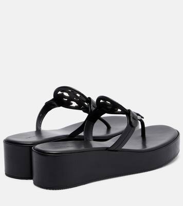 Tongs Miller en cuir à plateforme | Tory Burch