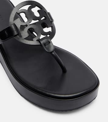 Tongs Miller en cuir à plateforme | Tory Burch