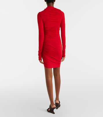 Lilies Svita jersey ruched minidress | Rick Owens