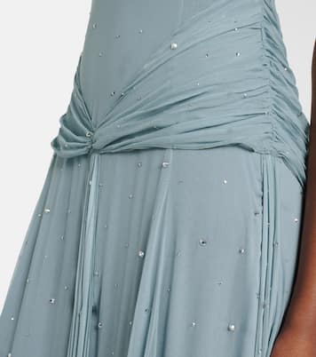Halo embellished draped silk gown | The New Arrivals Ilkyaz Ozel